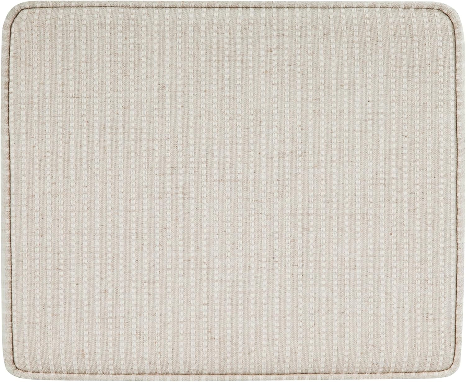 image:imageHomePop 24 Medium Storage Ottoman Cream Chevron WovenWhite Woven Stripe