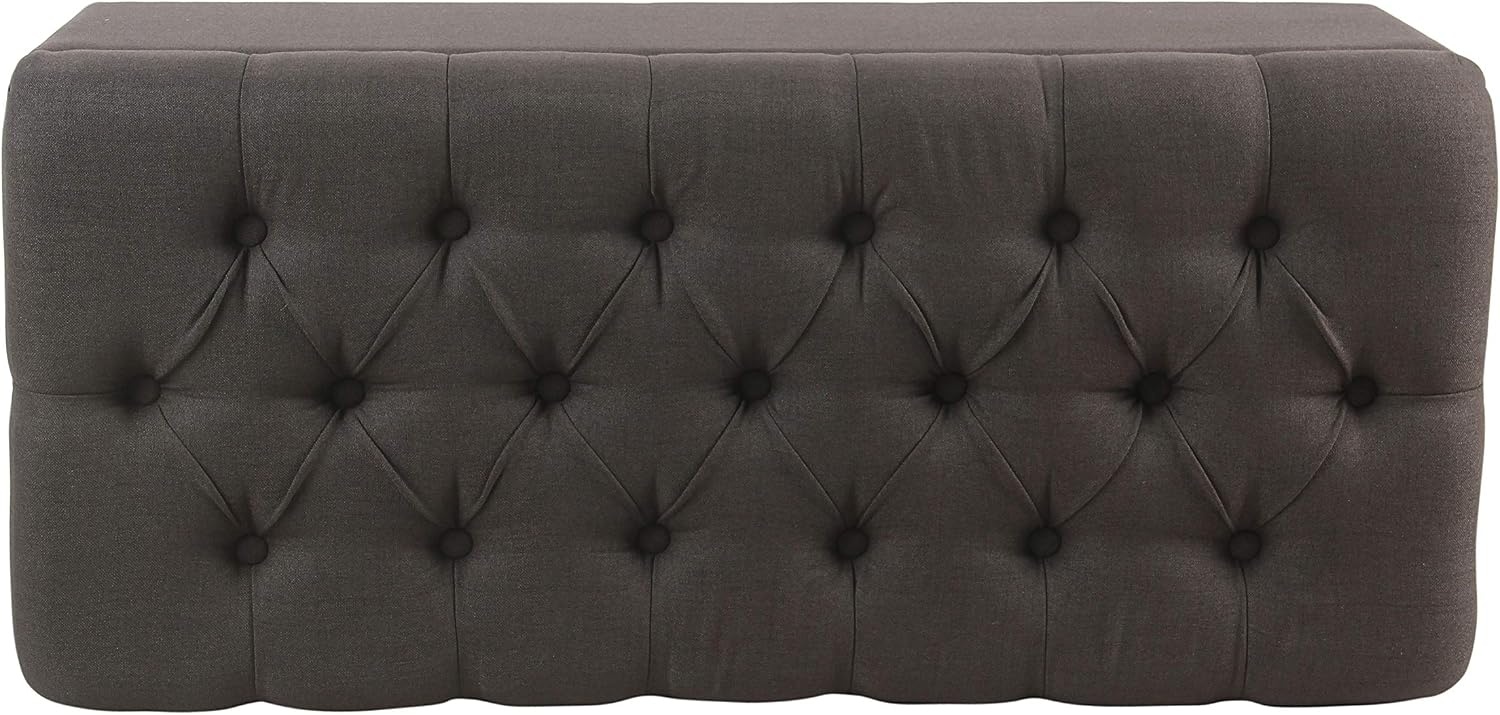 image:imageHomePop Malmo 36 Storage Bench Gray Striped PatternDark Grey