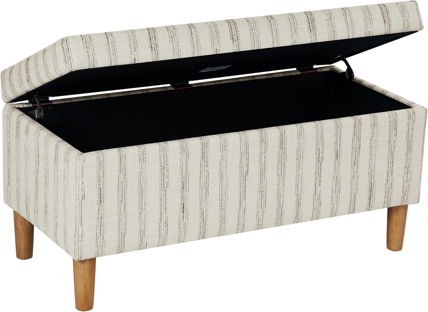 image:imageHomePop Malmo 36 Storage Bench Gray Striped PatternGray and Cream Stripe