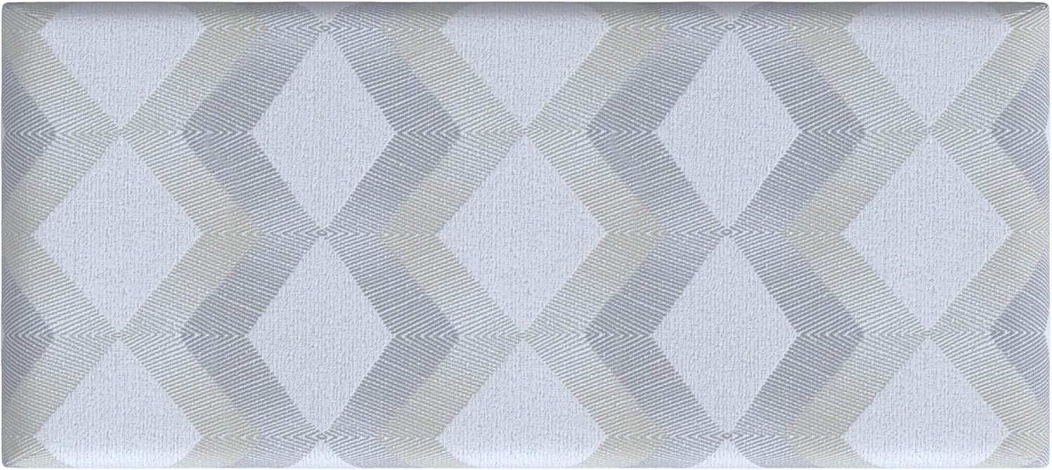 image:imageHomePop Malmo 36 Storage Bench Gray Striped PatternNatural Woven Geo
