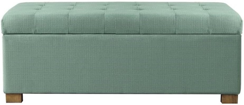 image:imageHomePop Malmo 36 Storage Bench Gray Striped PatternTeal