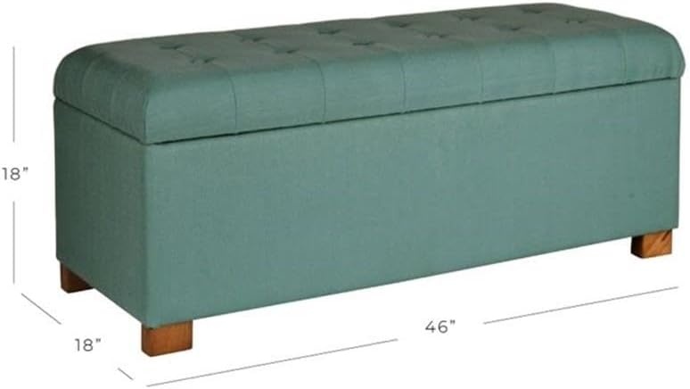 image:imageHomePop Malmo 36 Storage Bench Gray Striped PatternTeal