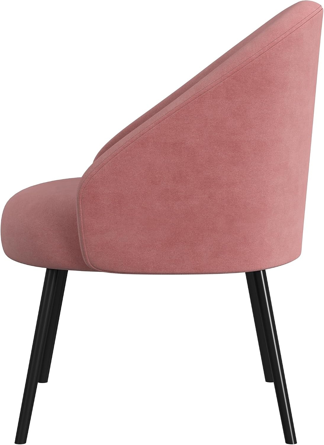 image:imageHomepop Home Decor Upholstered Modern Accent Chair Accent Chairs for Living Room amp Bedroom Decorative Home Furniture Sherpa CreamBlush Velvet