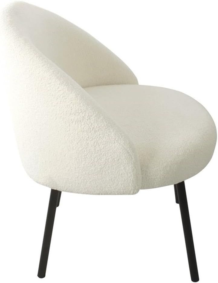 image:imageHomepop Home Decor Upholstered Modern Accent Chair Accent Chairs for Living Room amp Bedroom Decorative Home Furniture Sherpa CreamSherpa Cream