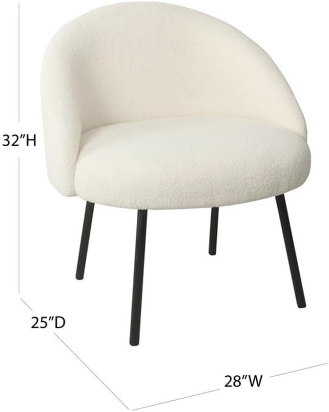 image:imageHomepop Home Decor Upholstered Modern Accent Chair Accent Chairs for Living Room amp Bedroom Decorative Home Furniture Sherpa CreamSherpa Cream