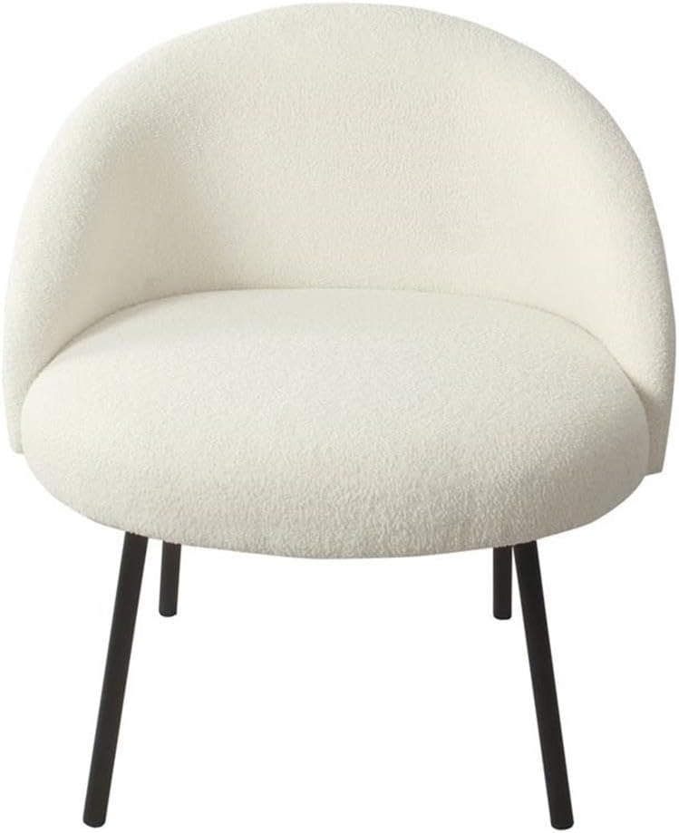 image:imageHomepop Home Decor Upholstered Modern Accent Chair Accent Chairs for Living Room amp Bedroom Decorative Home Furniture Sherpa CreamSherpa Cream