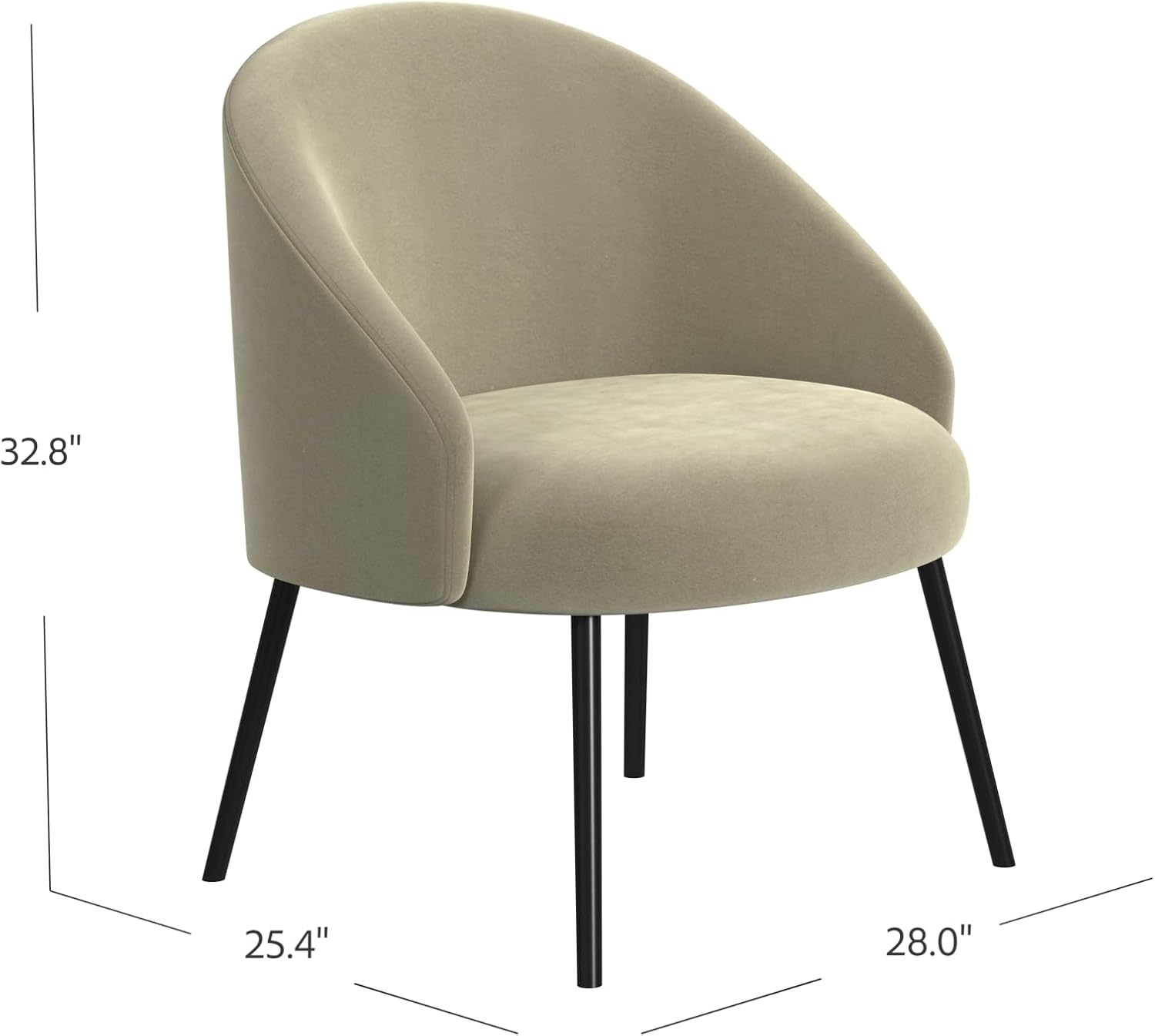image:imageHomepop Home Decor Upholstered Modern Accent Chair Accent Chairs for Living Room amp Bedroom Decorative Home Furniture Sherpa CreamTaupe Velvet