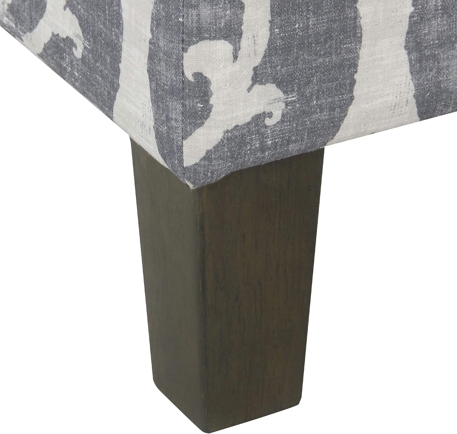 image:imageSpatial Order 24 Medium Tufted Storage Ottoman Espresso Brown Faux LeatherBlue Slate