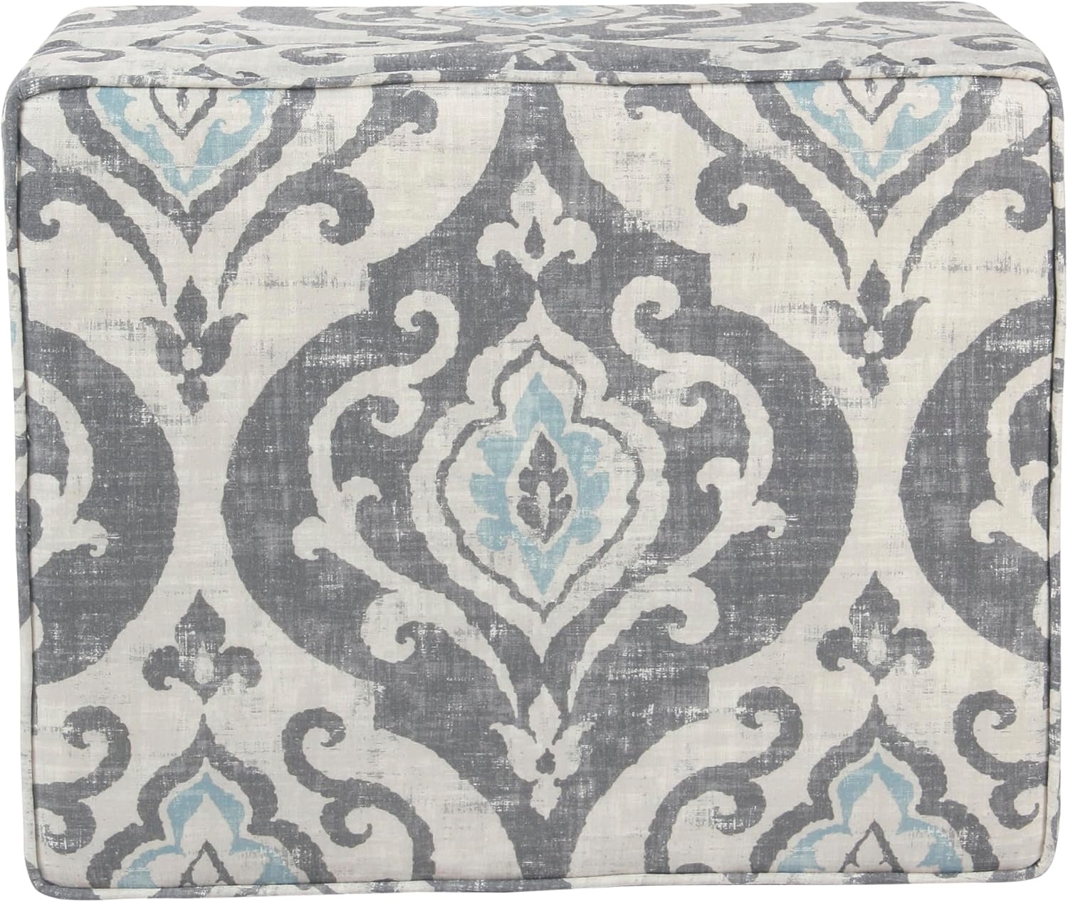 image:imageSpatial Order 24 Medium Tufted Storage Ottoman Espresso Brown Faux LeatherBlue Slate