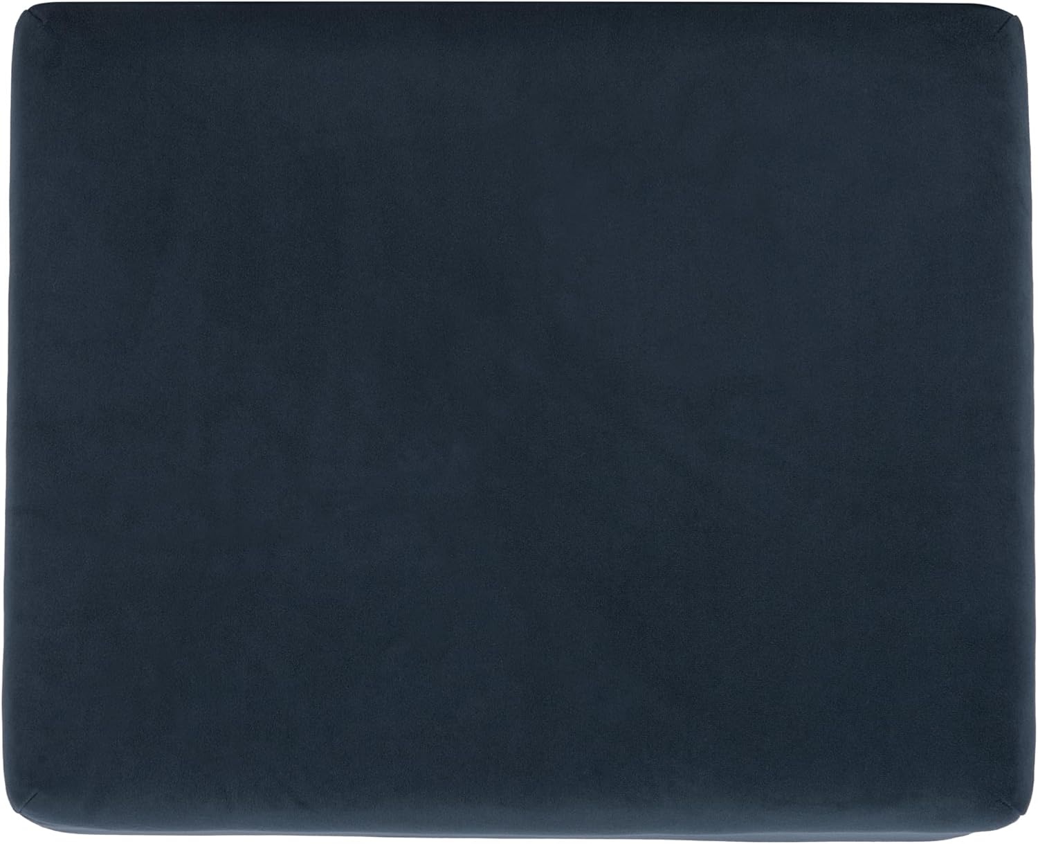 image:imageSpatial Order 24 Medium Tufted Storage Ottoman Espresso Brown Faux LeatherBlue Velvet