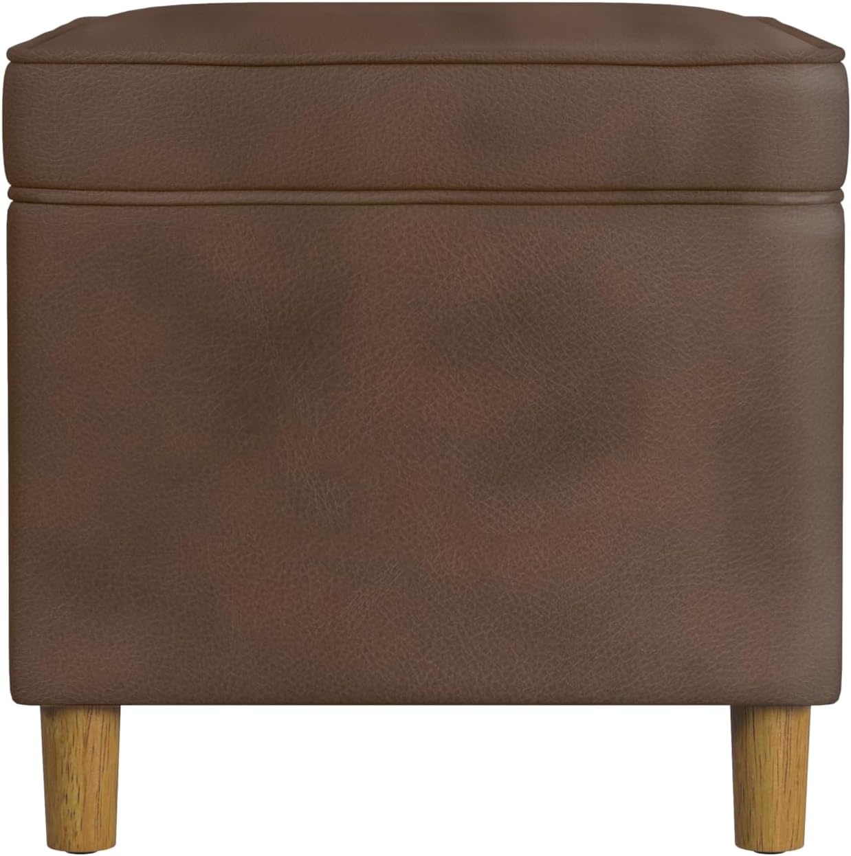 image:imageSpatial Order 24 Medium Tufted Storage Ottoman Espresso Brown Faux LeatherBrown Faux Leather