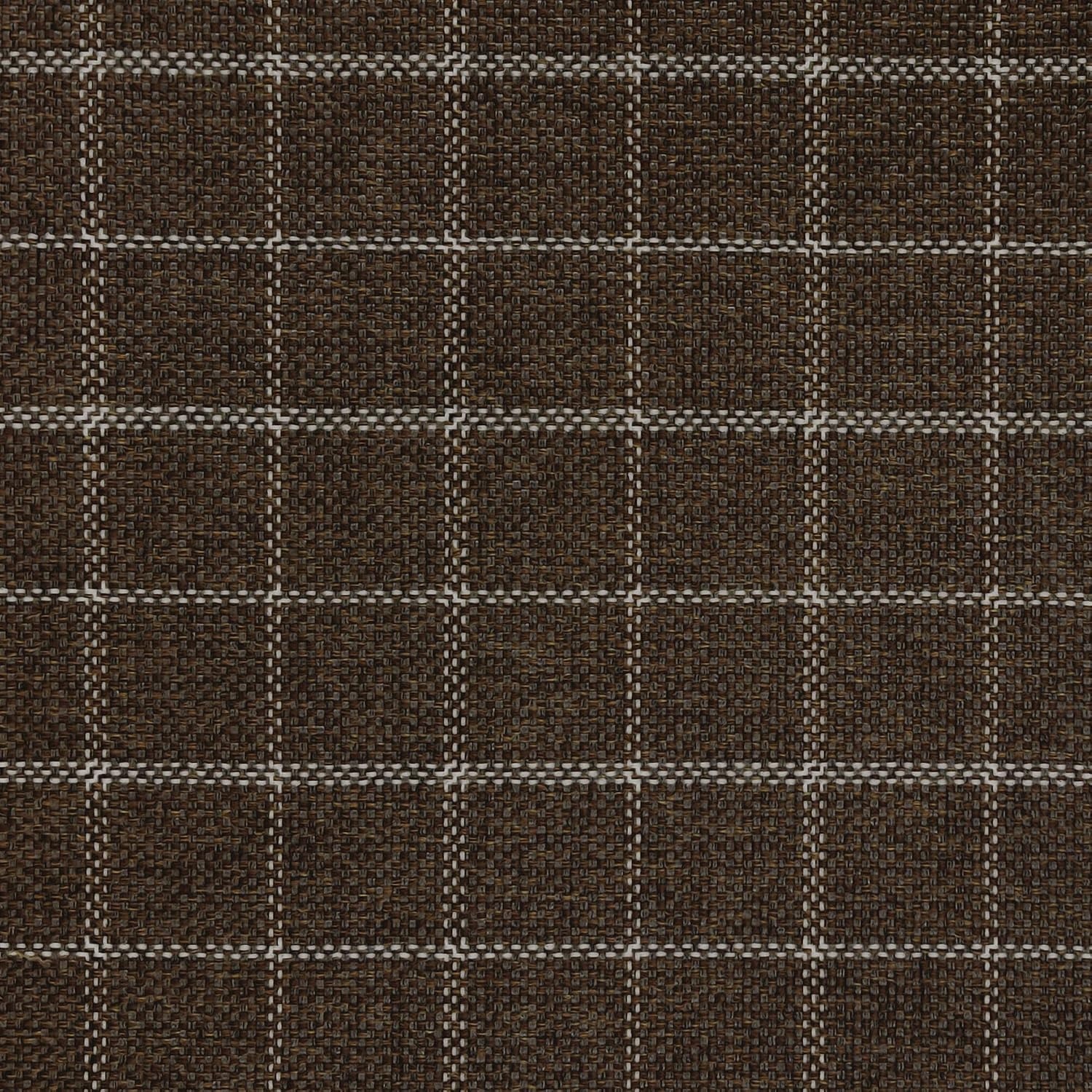 image:imageSpatial Order 24 Medium Tufted Storage Ottoman Espresso Brown Faux LeatherBrown Windowpane Fabric