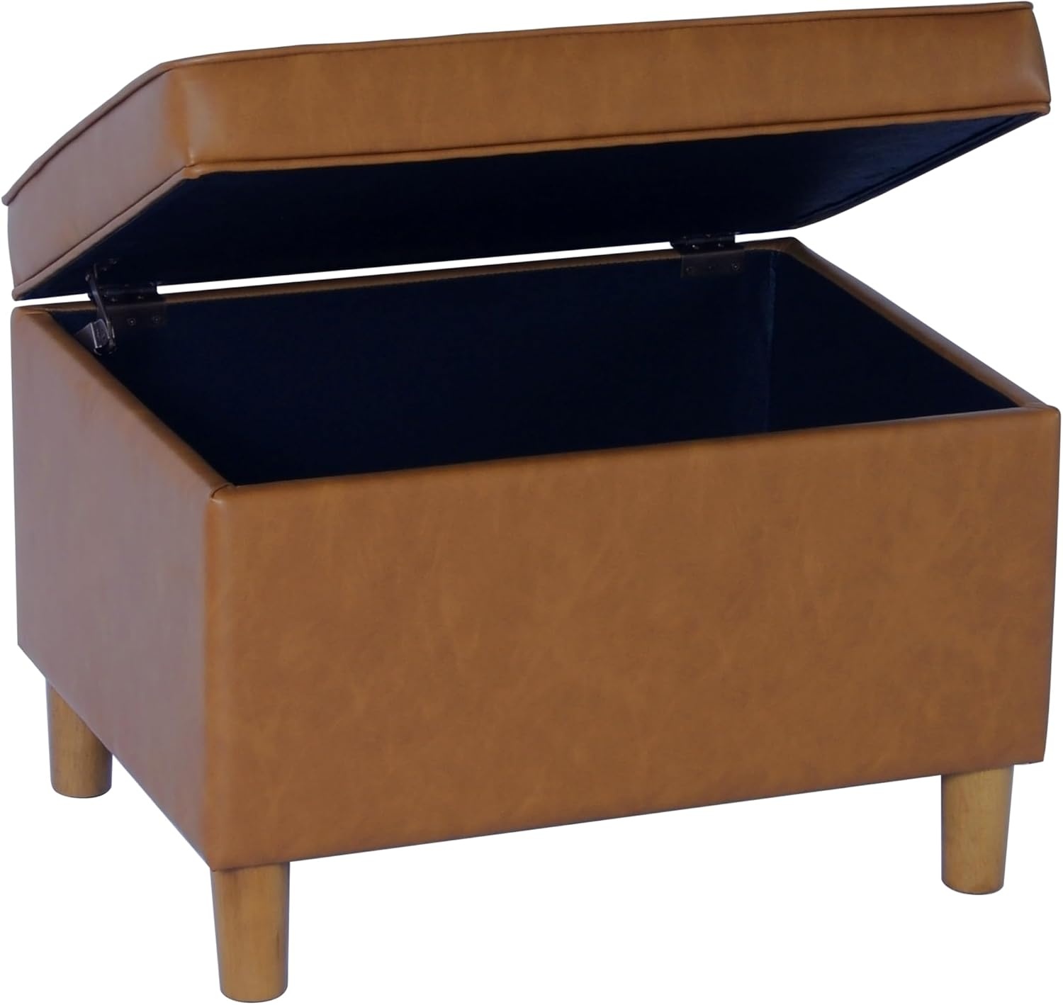 image:imageSpatial Order 24 Medium Tufted Storage Ottoman Espresso Brown Faux LeatherCarmel Faux Leather