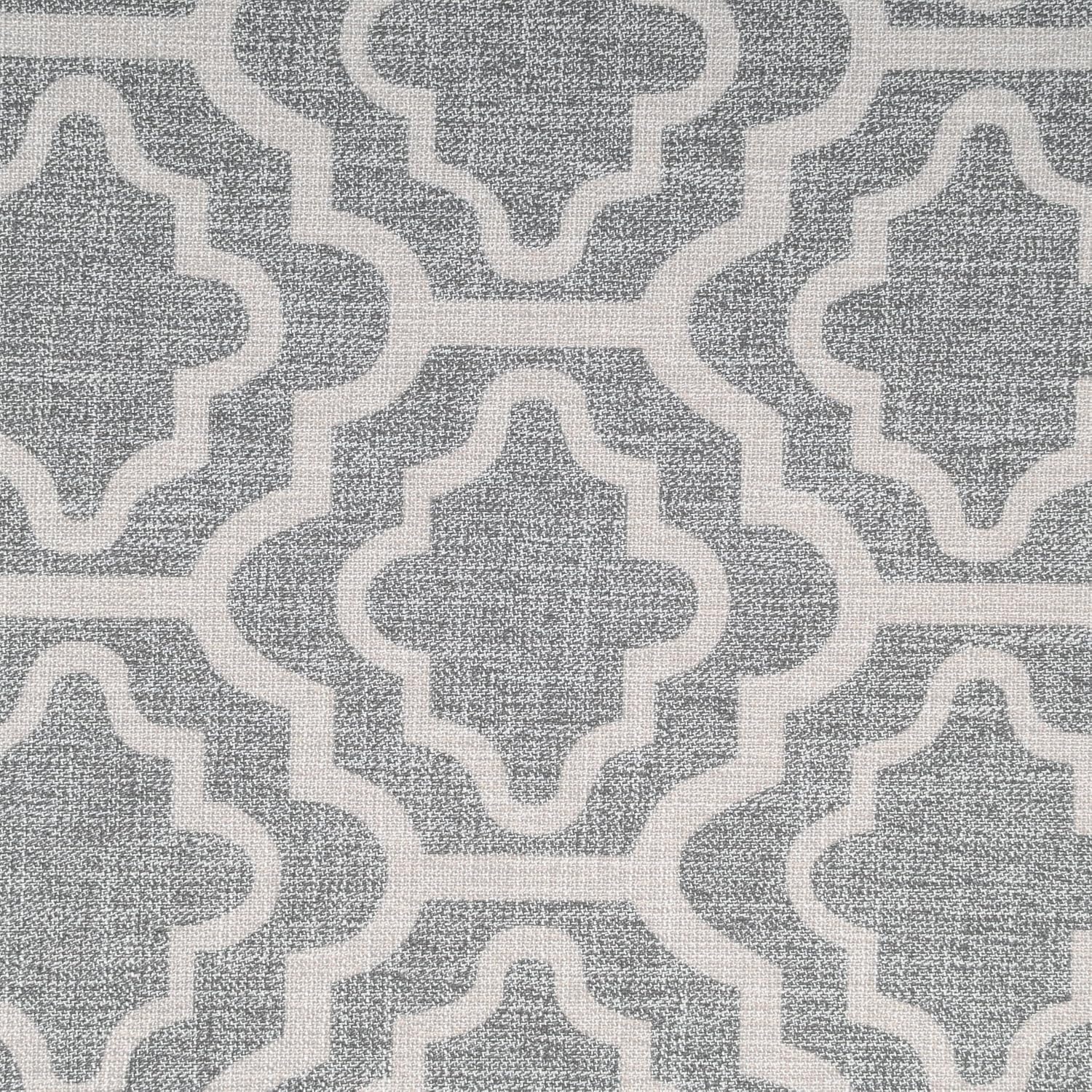 image:imageSpatial Order 24 Medium Tufted Storage Ottoman Espresso Brown Faux LeatherGray Geometric