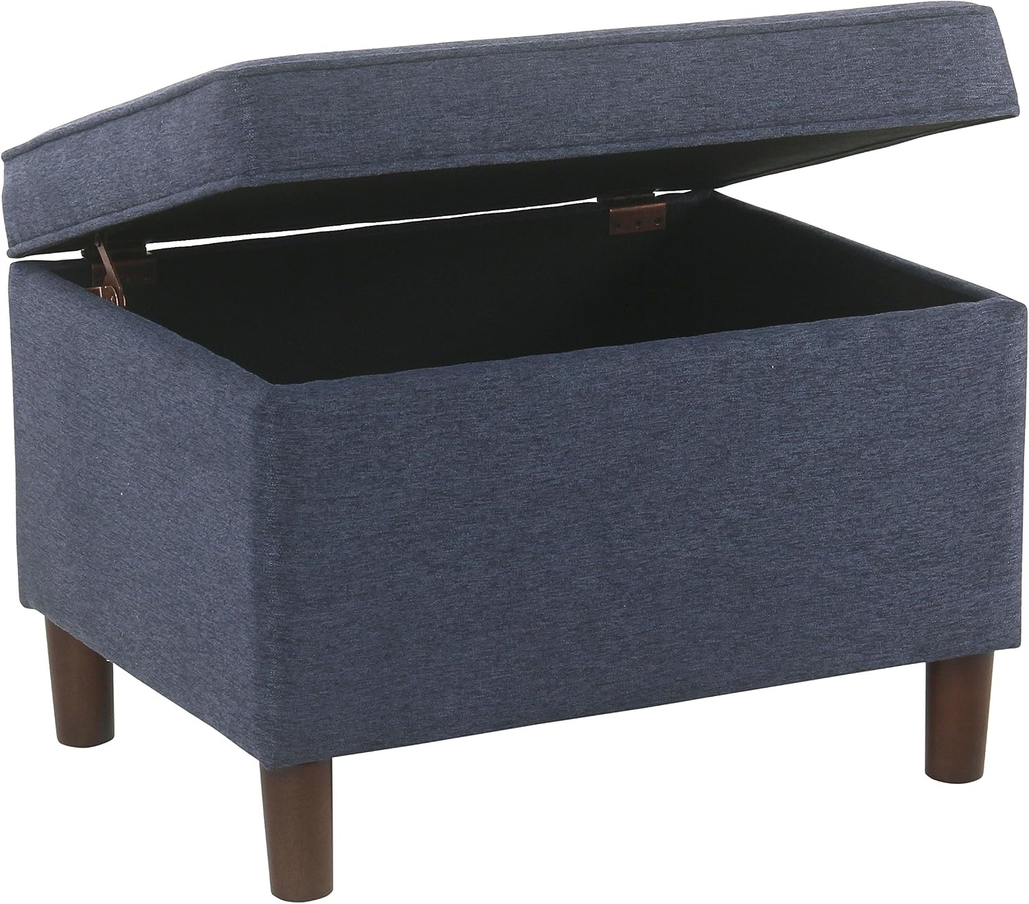 image:imageSpatial Order 24 Medium Tufted Storage Ottoman Espresso Brown Faux LeatherNavy