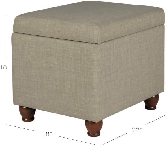 image:imageSpatial Order 24 Medium Tufted Storage Ottoman Espresso Brown Faux LeatherTan