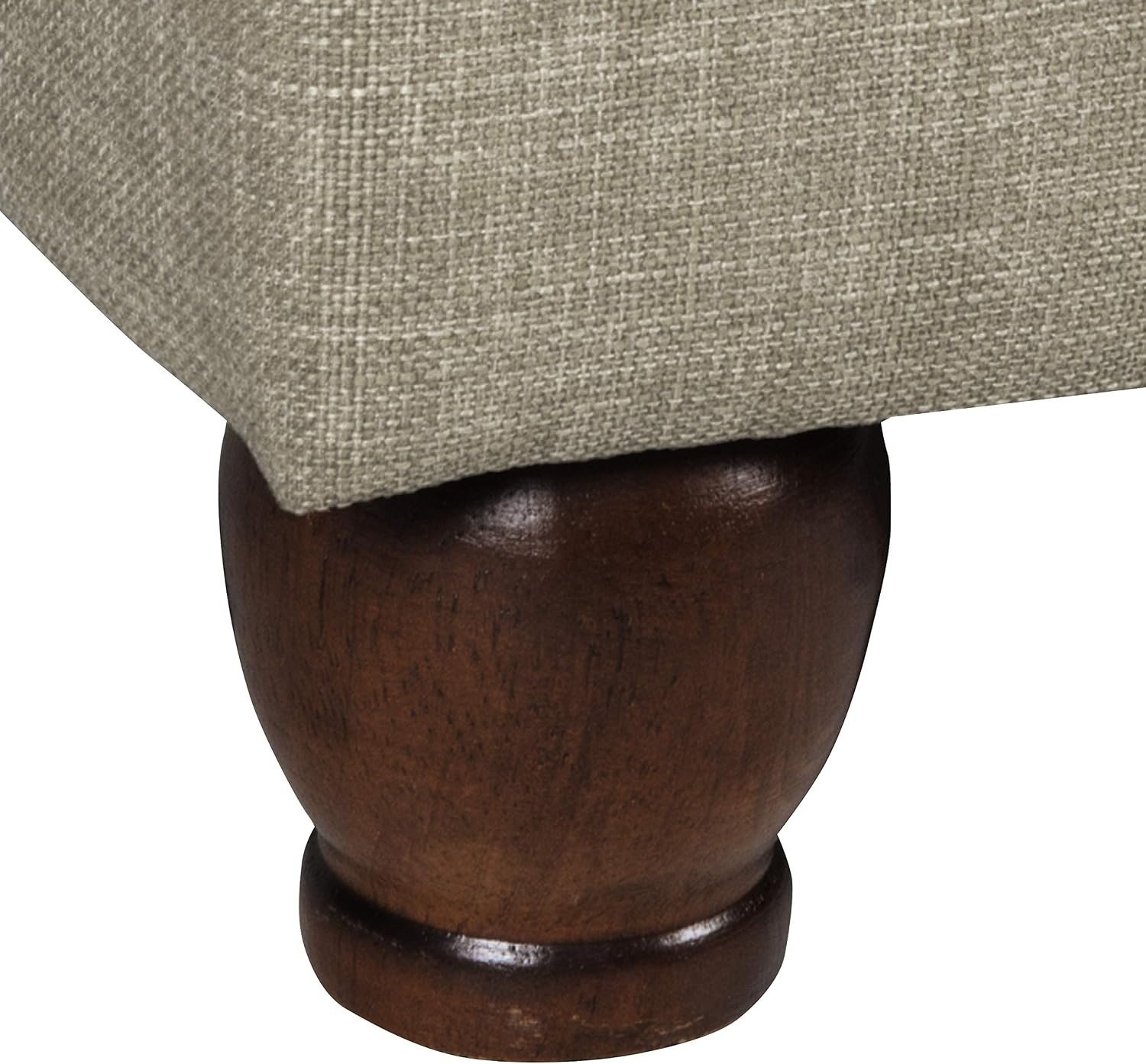 image:imageSpatial Order 24 Medium Tufted Storage Ottoman Espresso Brown Faux LeatherTan
