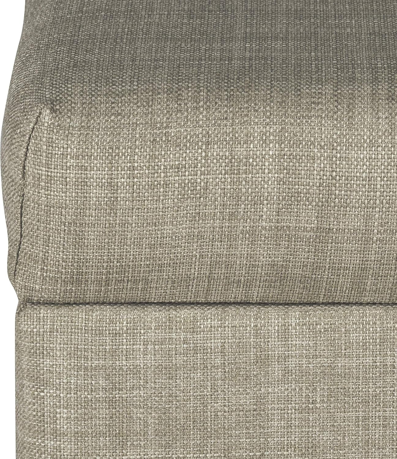 image:imageSpatial Order 24 Medium Tufted Storage Ottoman Espresso Brown Faux LeatherTan