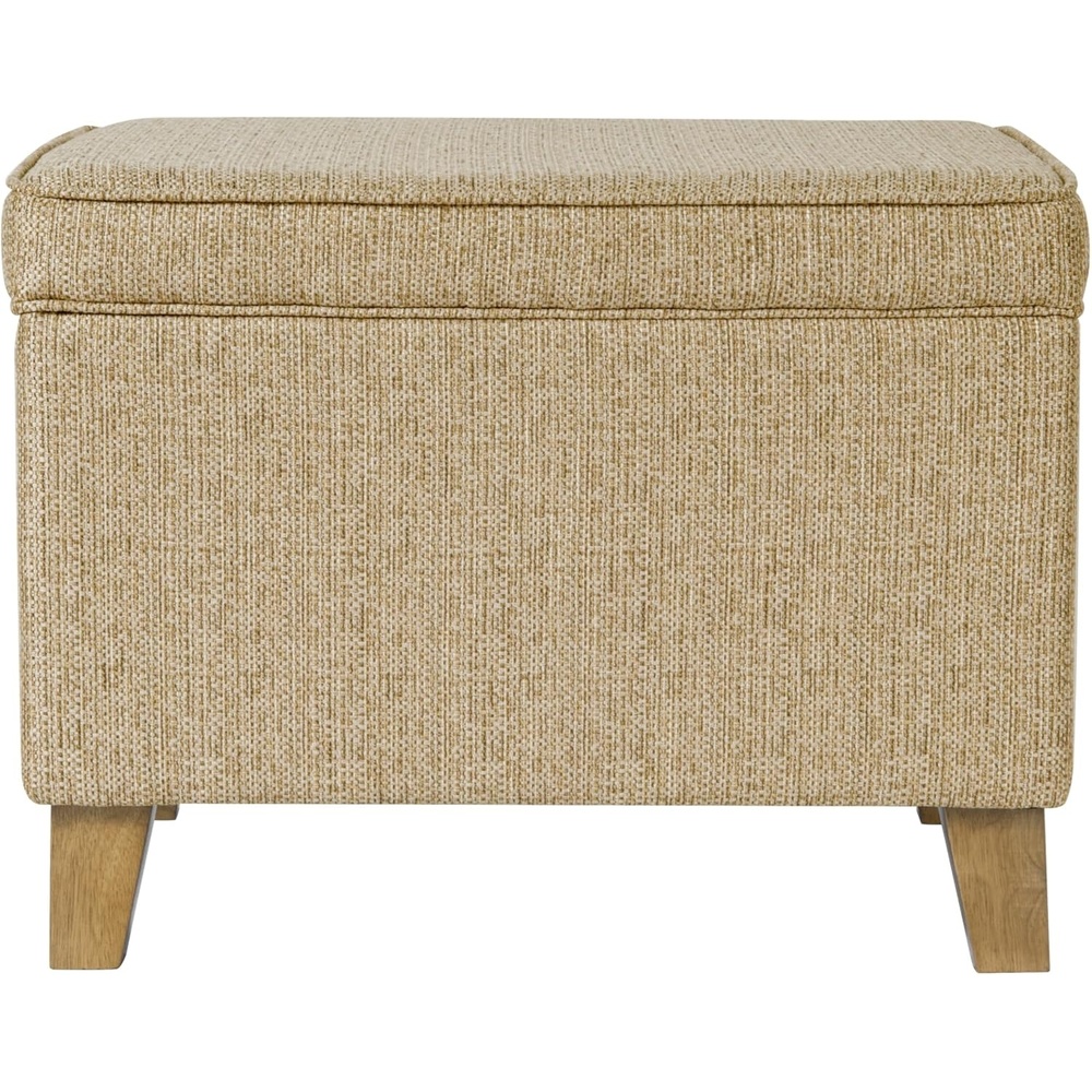 image:imageHomePop 24 Medium Storage Ottoman  Cream Chevron WovenCream Woven