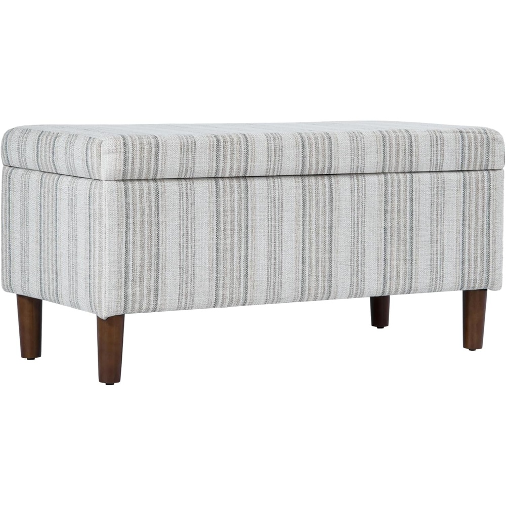 image:imageHomePop Malmo 36 Storage Bench  Gray Striped PatternGray Striped Pattern