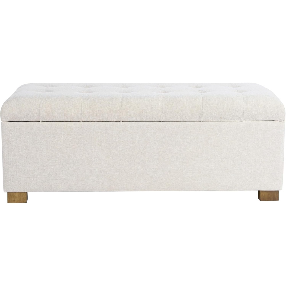 image:imageHomePop Malmo 36 Storage Bench Gray Striped PatternLight Gray