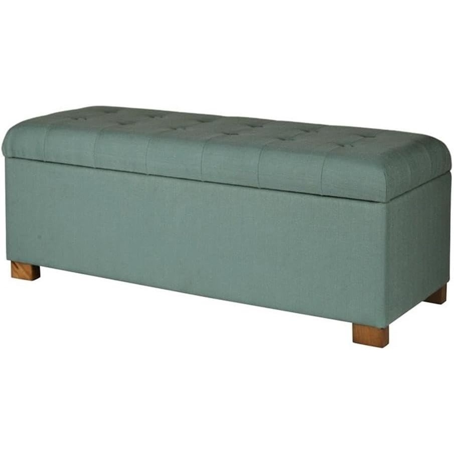image:imageHomePop Malmo 36 Storage Bench Gray Striped PatternTeal
