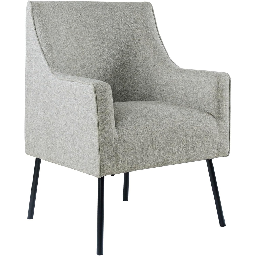 image:imageHomePop Modern Accent Chair Homepop Home Dcor Accent Chairs for Living Room amp Bedroom Fabric Reading Living Room Side Chair Single Sofa with Lounge Seat and Metal Legs Carmel Faux LeatherSustainable Gray Woven