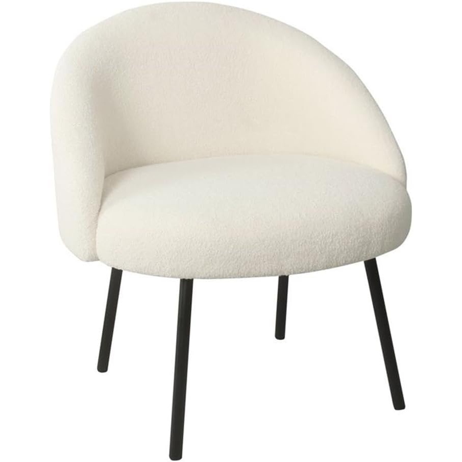 image:imageHomepop Home Decor Upholstered Modern Accent Chair Accent Chairs for Living Room amp Bedroom Decorative Home Furniture Sherpa CreamSherpa Cream