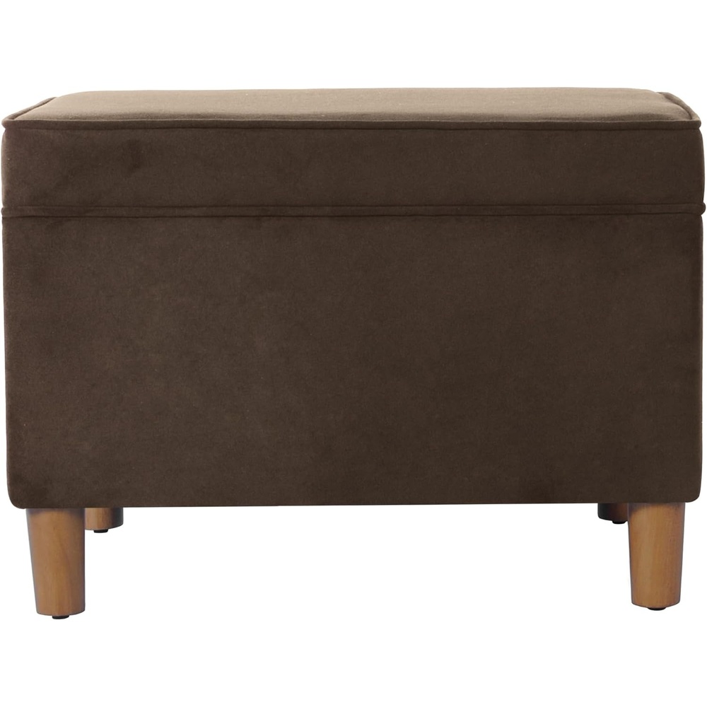 image:imageSpatial Order 24 Medium Tufted Storage Ottoman Espresso Brown Faux LeatherChocolate Brown Velvet