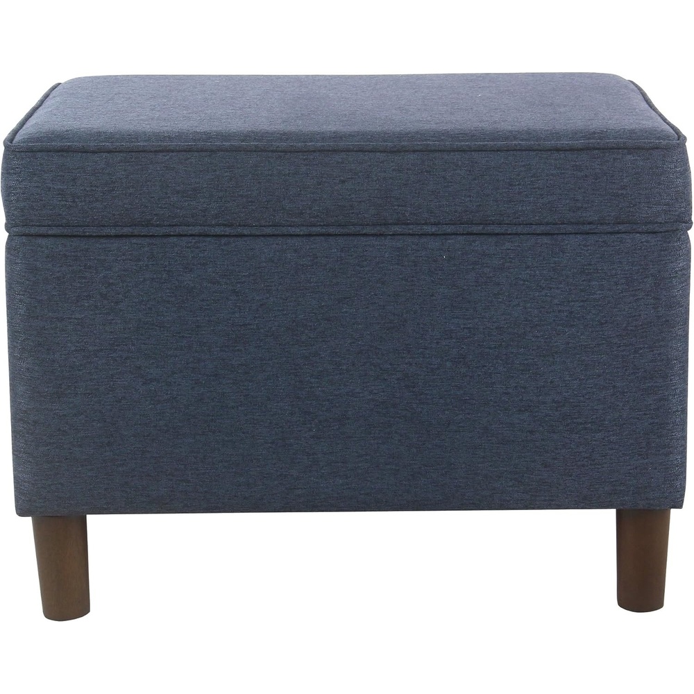 image:imageSpatial Order 24 Medium Tufted Storage Ottoman Espresso Brown Faux LeatherNavy
