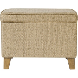 HomePop 24″ Medium Storage Ottoman – Cream Chevron Woven(Cream Woven)