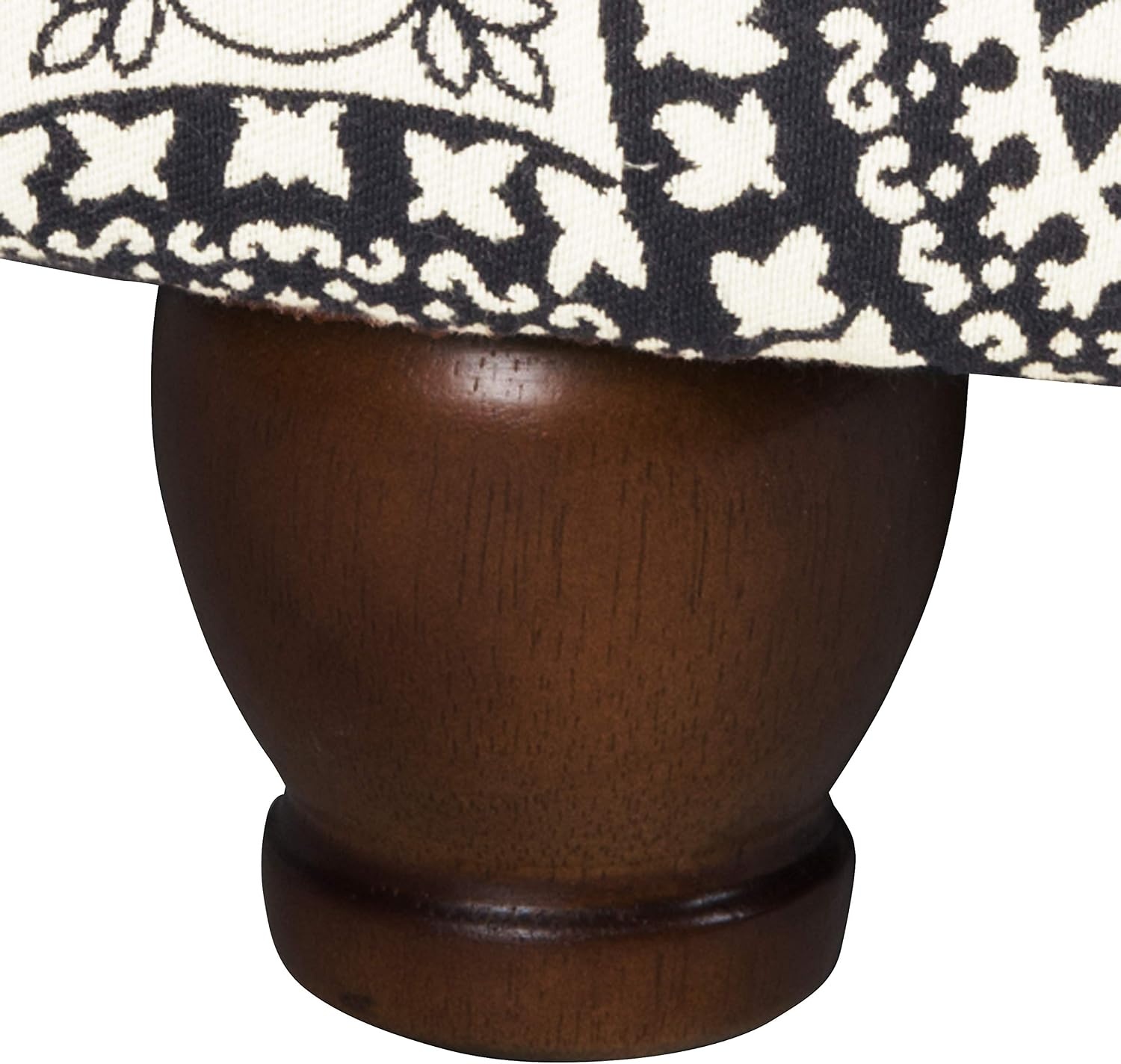 image:imageHomePop 24 Large Round Storage Ottoman Blue Gray Woven FabricBlack and White
