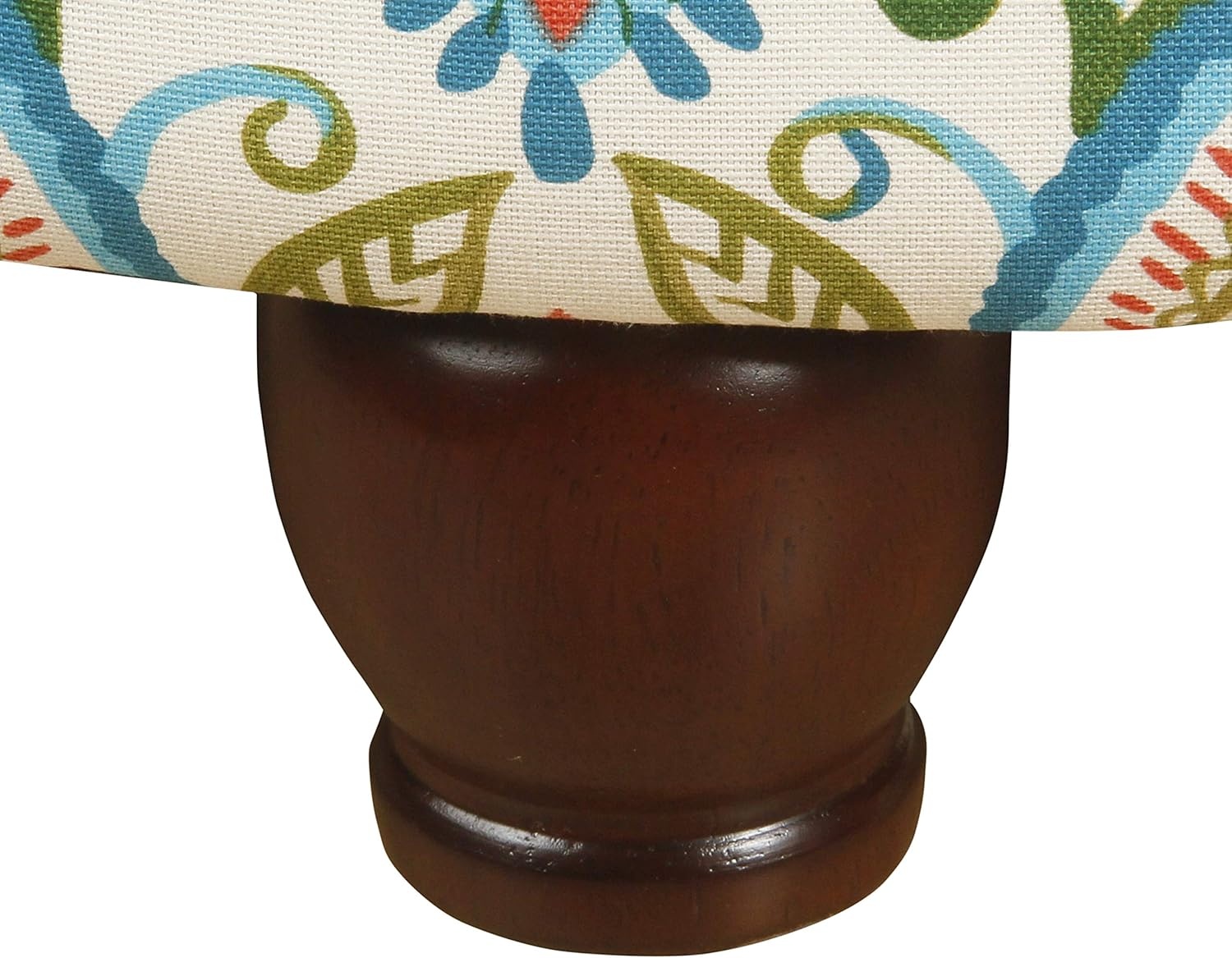 image:imageHomePop 24 Large Round Storage Ottoman Blue Gray Woven FabricBold Paisley