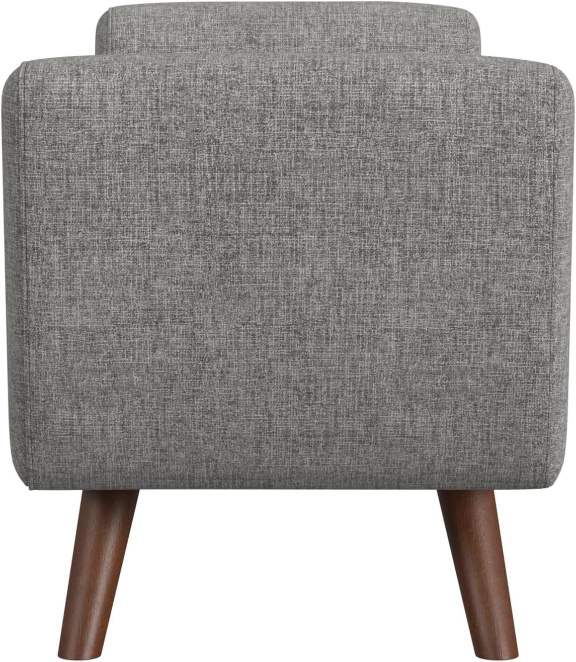 image:imageHomePop 60 Modern Storage Bench with Wood Legs Blue VelvetGray Woven
