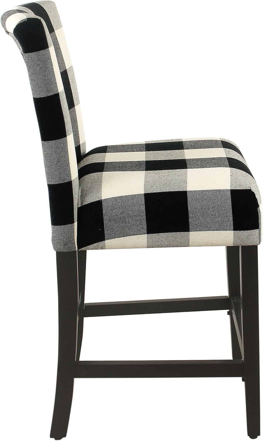 image:imageHomePop Upholstered Counter Height Barstool 24inch Textured AquaBlack and Cream Geometric
