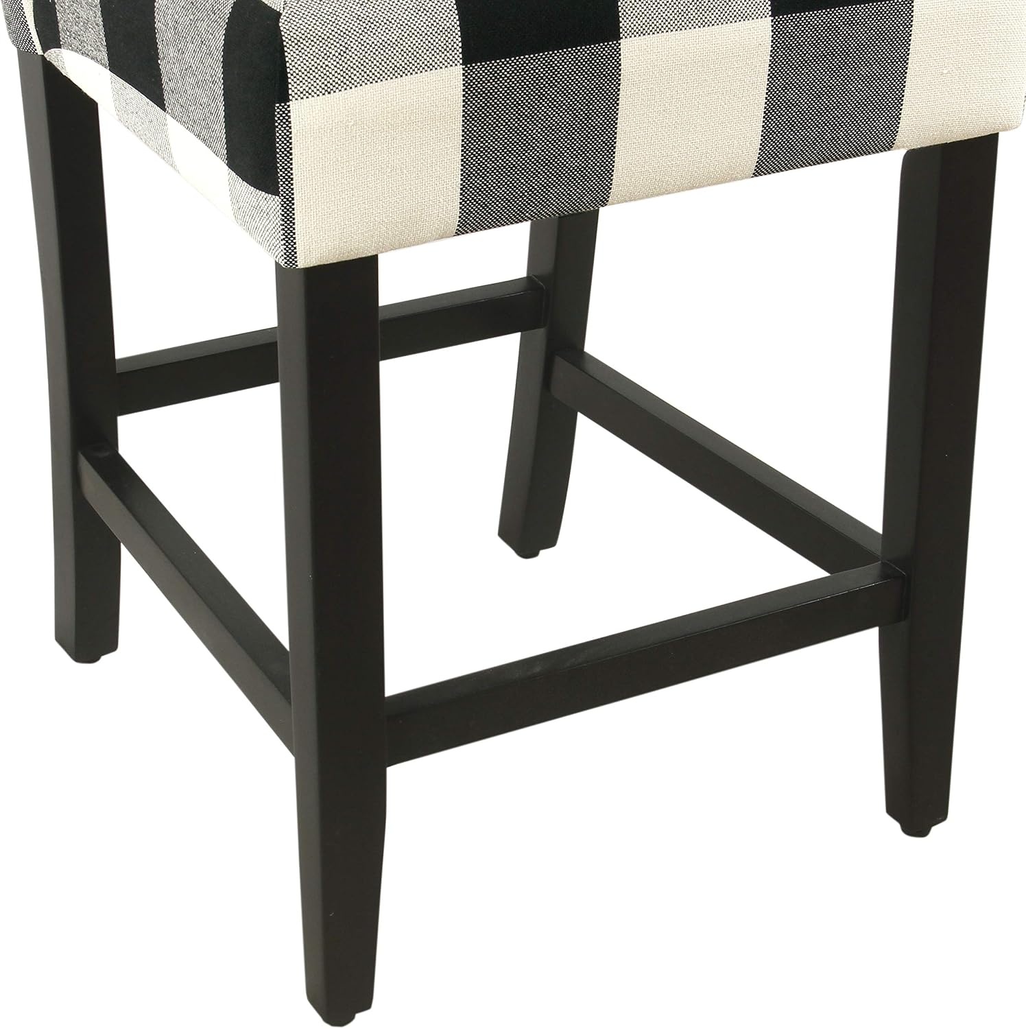 image:imageHomePop Upholstered Counter Height Barstool 24inch Textured AquaBlack and Cream Geometric