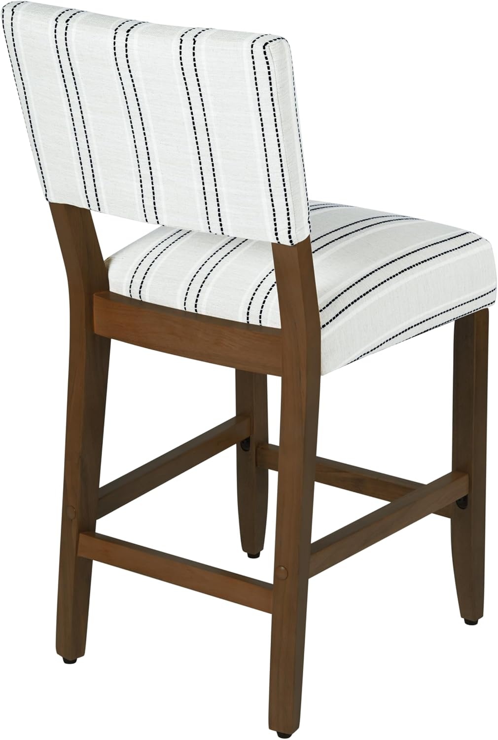 image:imageHomePop Upholstered Counter Height Barstool 24inch Textured AquaBlack and White Stripe
