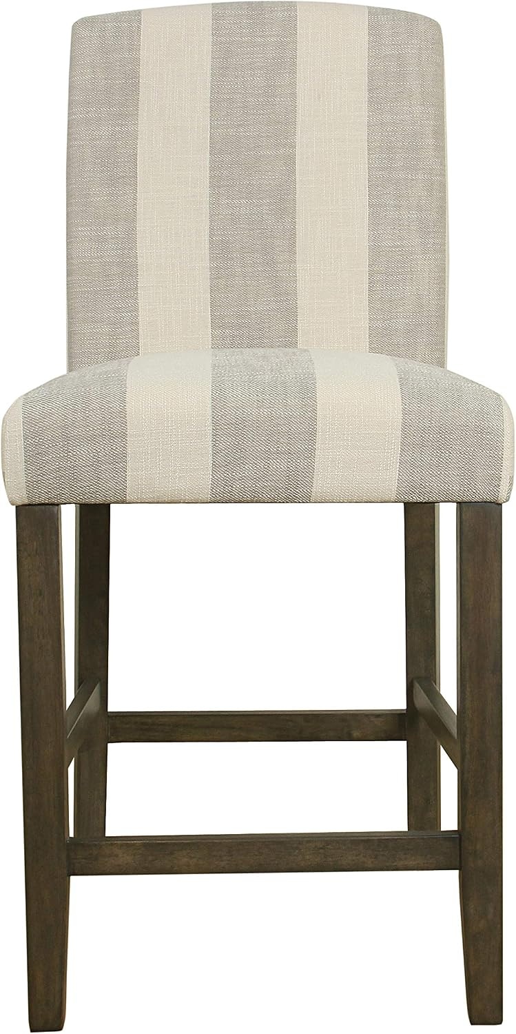image:imageHomePop Upholstered Counter Height Barstool 24inch Textured AquaCream