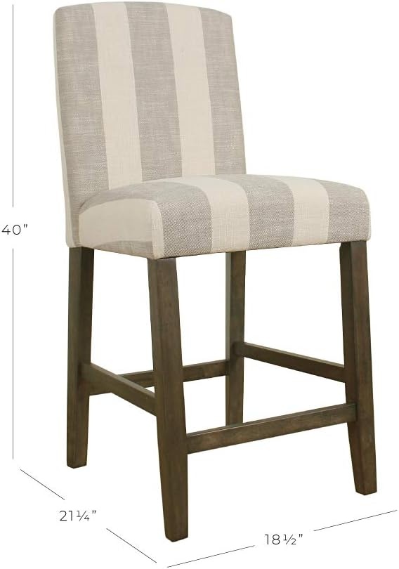 image:imageHomePop Upholstered Counter Height Barstool 24inch Textured AquaCream