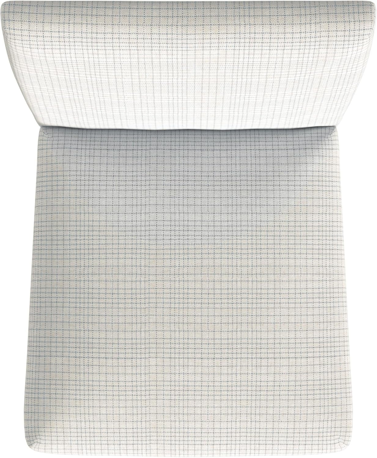 image:imageHomePop Upholstered Counter Height Barstool 24inch Textured AquaCream Grid Pattern