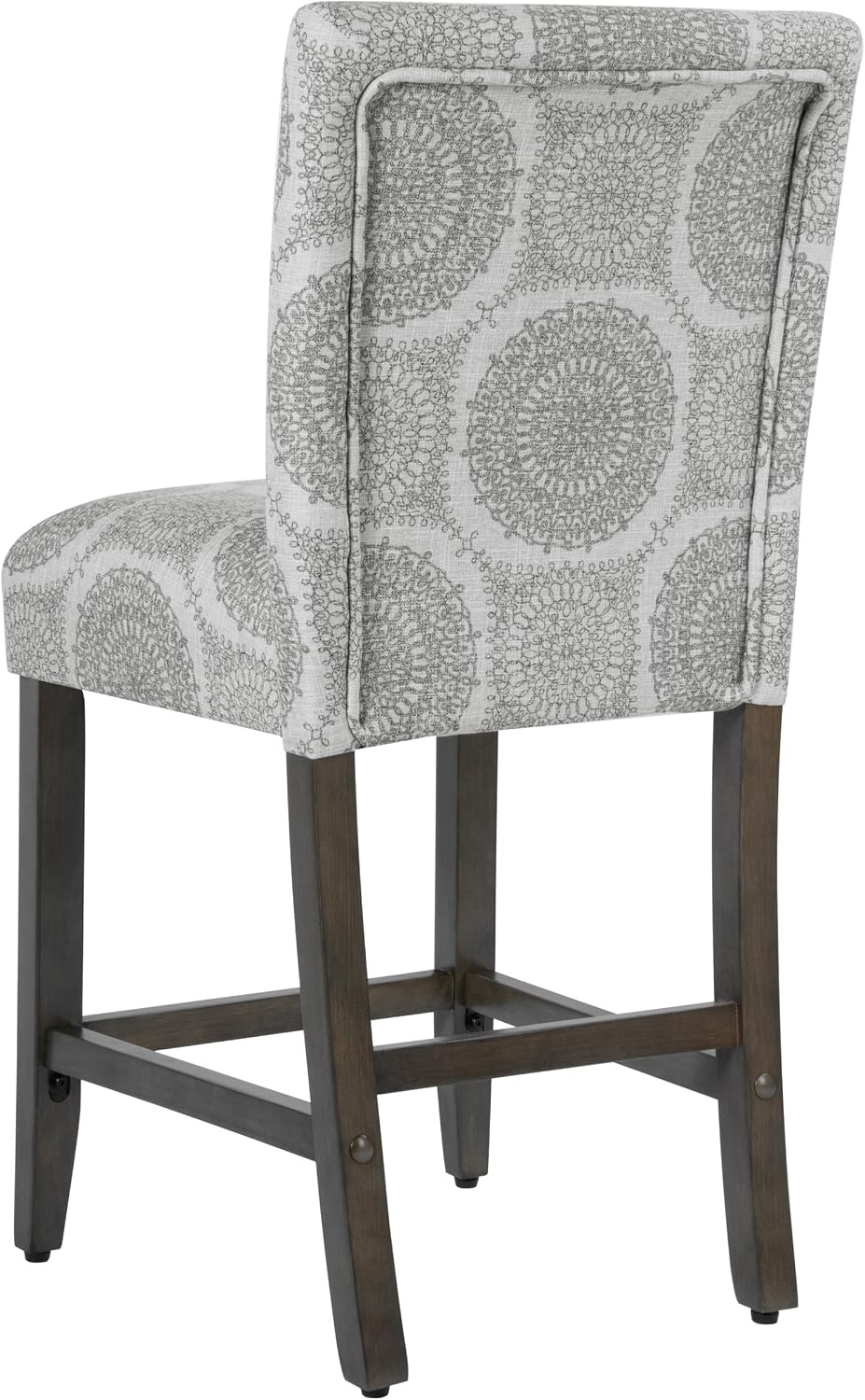 image:imageHomePop Upholstered Counter Height Barstool 24inch Textured AquaGray Medallion