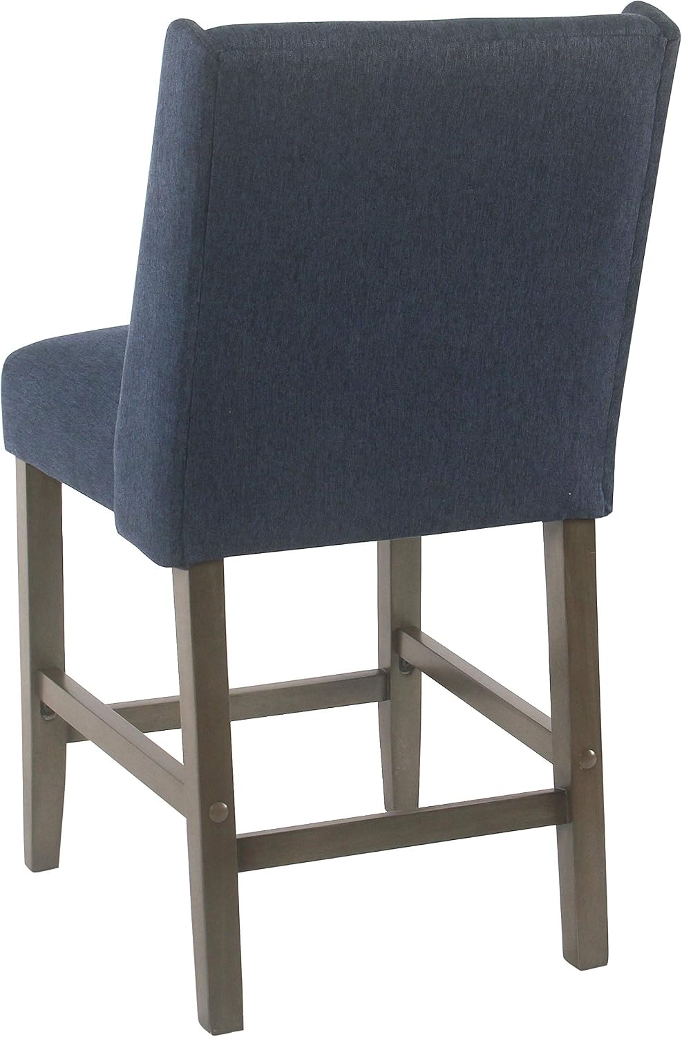 image:imageHomePop Upholstered Counter Height Barstool 24inch Textured AquaNavy Woven
