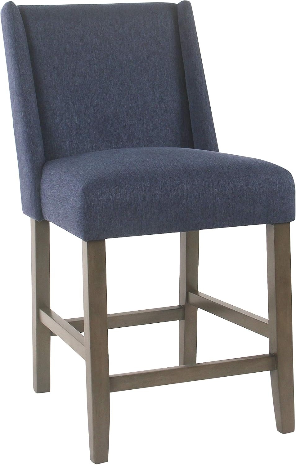 image:imageHomePop Upholstered Counter Height Barstool 24inch Textured AquaNavy Woven