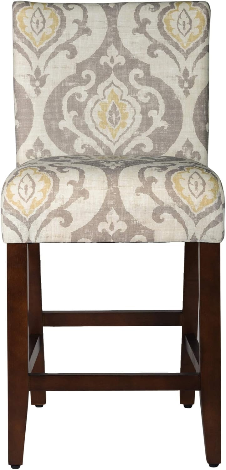 image:imageHomePop Upholstered Counter Height Barstool 24inch Textured AquaTaupe and Cream