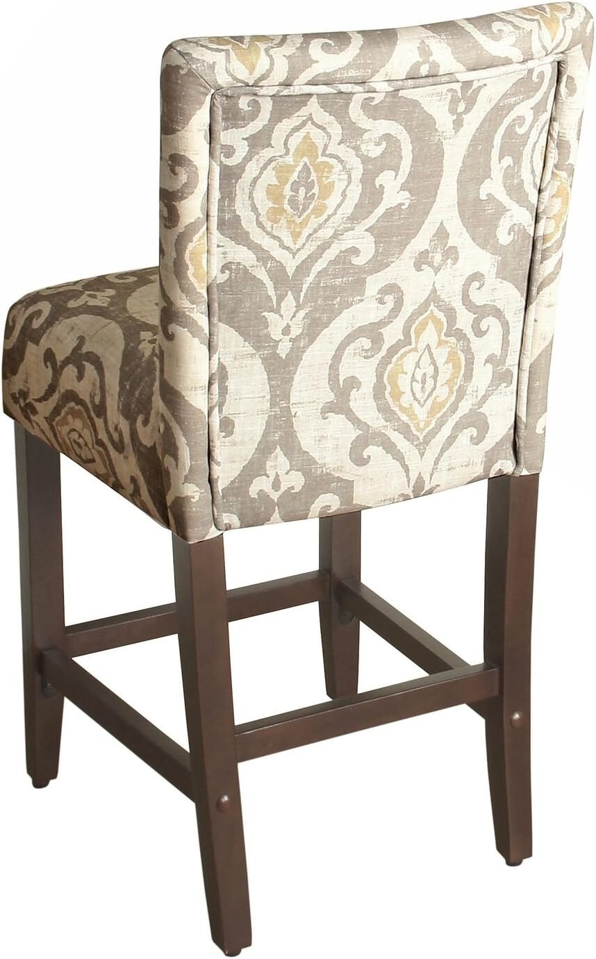 image:imageHomePop Upholstered Counter Height Barstool 24inch Textured AquaTaupe and Cream