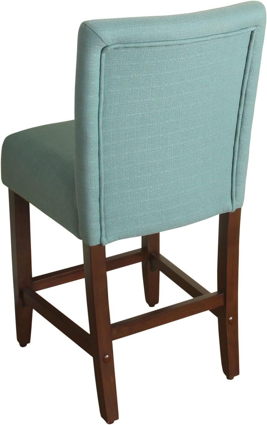 image:imageHomePop Upholstered Counter Height Barstool 24inch Textured AquaTextured Aqua