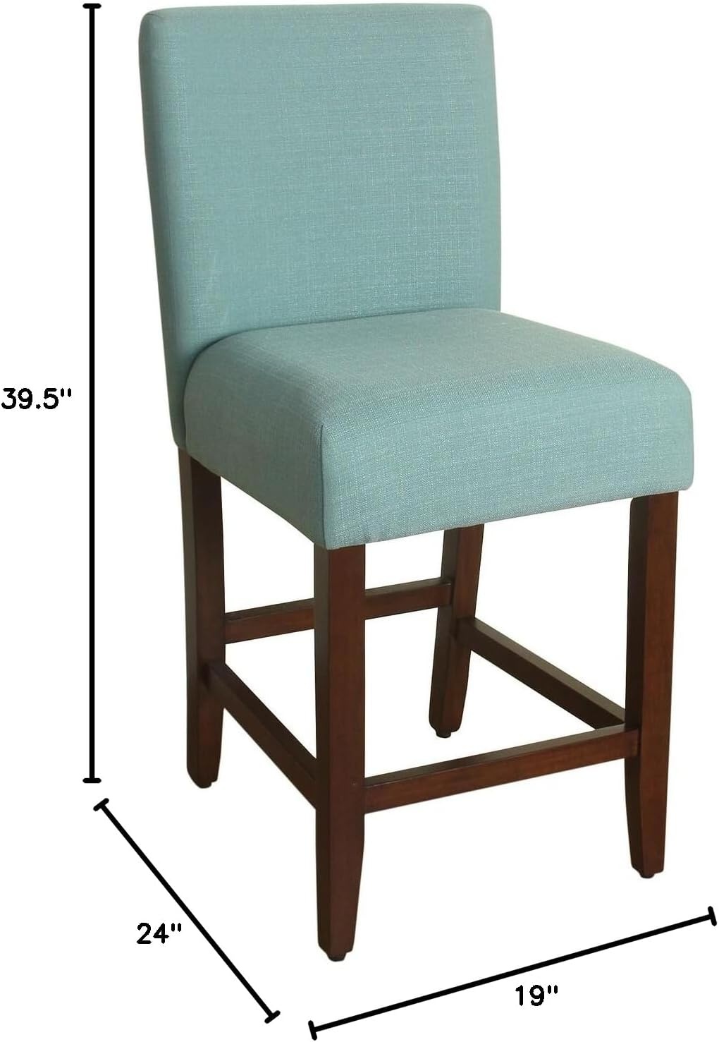 image:imageHomePop Upholstered Counter Height Barstool 24inch Textured AquaTextured Aqua