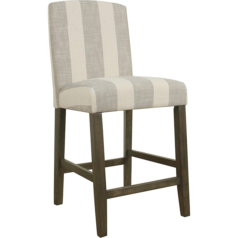 image:imageHomePop Upholstered Counter Height Barstool 24inch Textured AquaCream