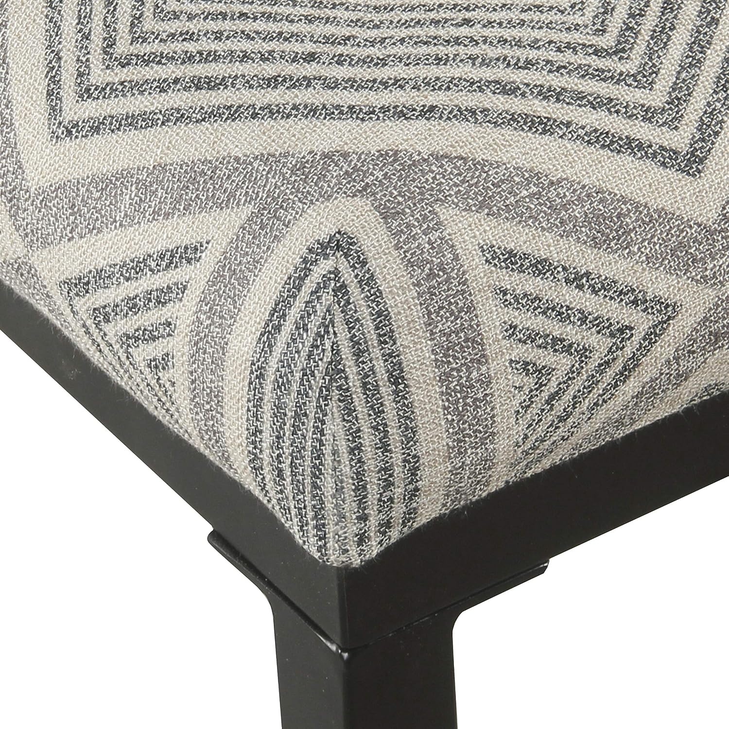 image:imageHomePop Backless Metal Frame Barstool 24inch Charcoal Square GeometricGray and Black