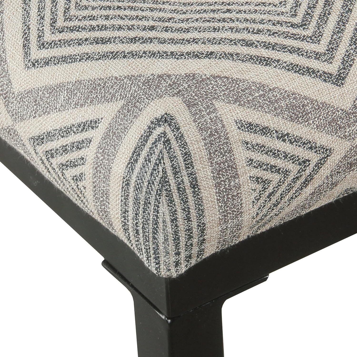 image:imageHomePop Backless Metal Frame Barstool 24inch Charcoal Square GeometricGray and Black
